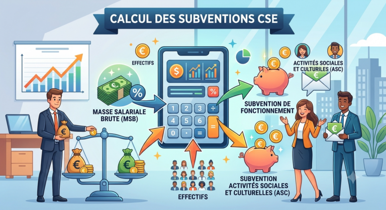 Comment sont calculées les subventions versées par l’employeur au CSE ?